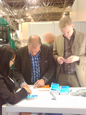 With customers