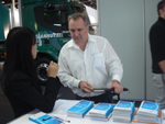 With customer