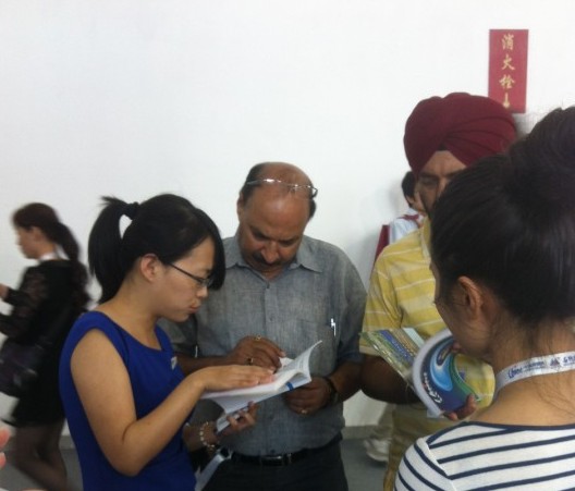 With customers